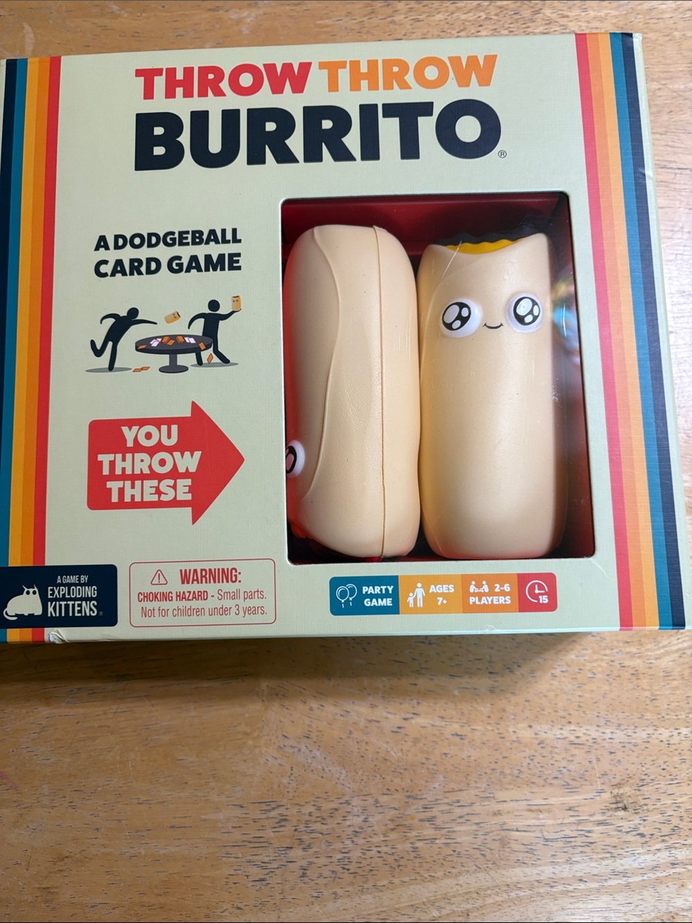 Throw Throw Burrito Party Game - Cream Burrito Plush Set by Exploding Kittens